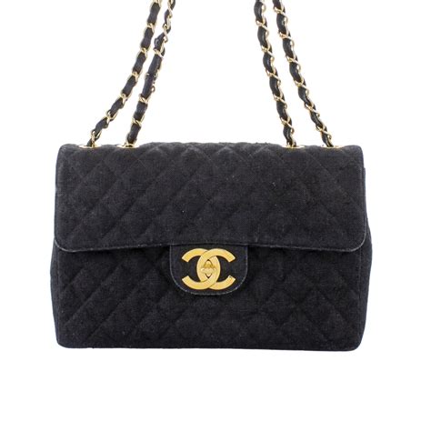 Chanel Borsa a spalla Vintage Col. Nero 